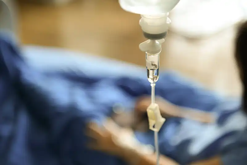 Close Up of IV Drip